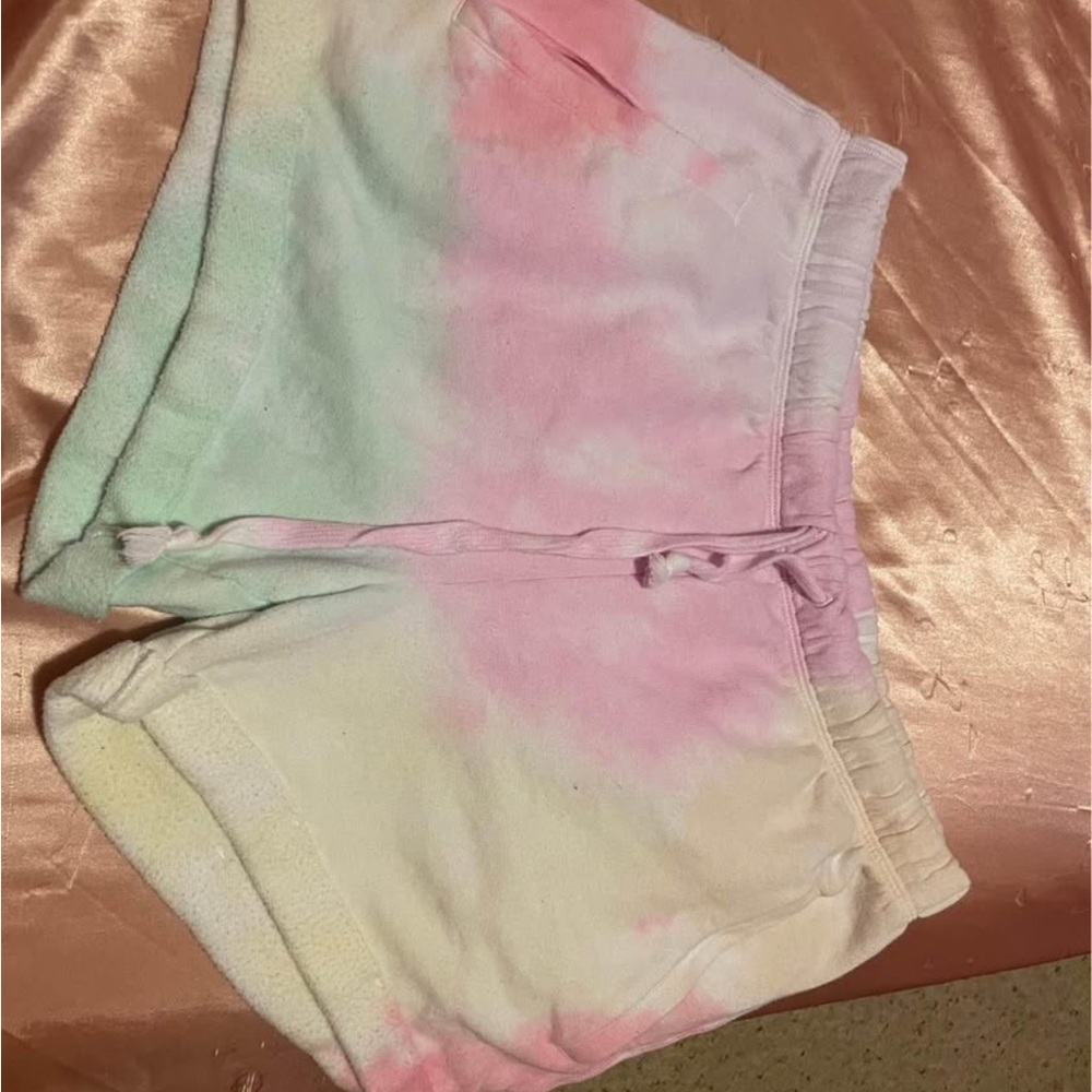 PINK Victoria's Secret Pastel Tie-Dye Athletic Shorts